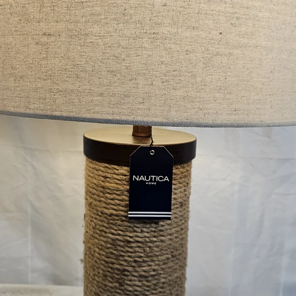 Nautica Cream and Brown Coastal Accent Decor #095. - Picture 5 of 8